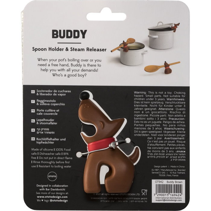Ototo Buddy Brown Portacucharas y Liberador de Vapor, Marrón