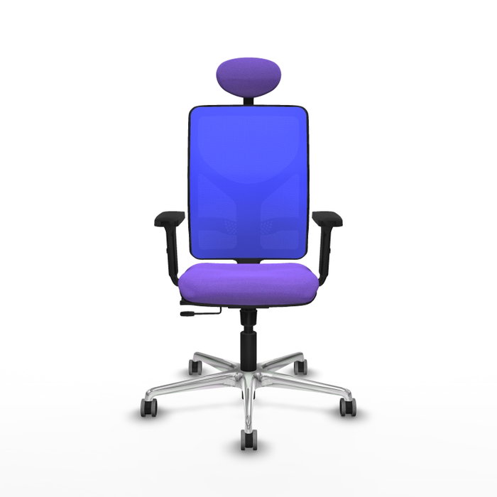 PIQUERAS Y CRESPO Silla de oficina Motilla con mecanismo Sincro/Traslack, Lila y Azul