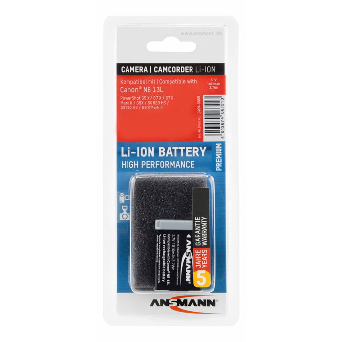 Ansmann A-Can NB-13L Batería de Repuesto de 1.010 mAh Ansmann A-Can NB-13L Batería de Repuesto de 1.010 mAh