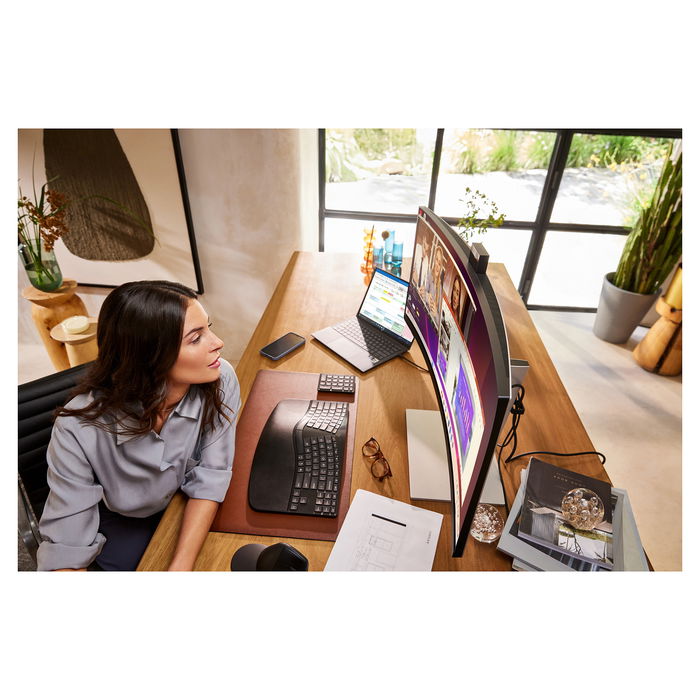 HP S7 PRO 734PM - Monitor Curvo 34 Pulgadas 21:9, UltraWide, USB-C, 3440 x 1440, 100Hz, AMD FreeSync, IPS