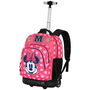 Karactermania Mochila Trolley GTS FAN Minnie Mouse Class, Infantil, 47x32x25cm, Rosa, Poliéster, 2 Ruedas, Tirador Telescópico