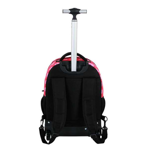 Karactermania Mochila Trolley GTS FAN Minnie Mouse Class, Infantil, 47x32x25cm, Rosa, Poliéster, 2 Ruedas, Tirador Telescópico
