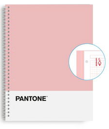 Bloc Escolofi Notebook Pantone Basic A4 80H Cuadric.5X5 90G Rosa (Set de 5)