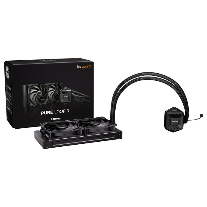 be quiet! PURE LOOP 3 Sistema de Refrigeración Líquida todo en Uno AIO 120mm Negro - 2 Ventiladores, PWM, para Intel LGA 1200/1700/1851 y AMD AM4/AM5