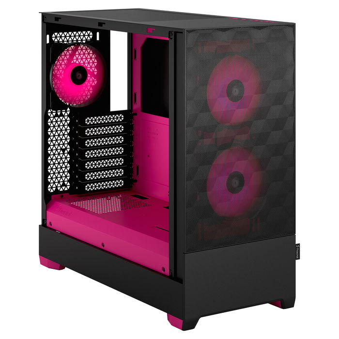 Fractal Design Pop Air RGB Magenta Core TG Clear Tint Torre PC ATX Micro ATX Mini-ITX con Ventana Lateral y Iluminación RGB