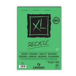 Bloc De Dibujo Canson Xl Reciclado Con Espiral Grano Fino Alveolado A3 160G 50H (Set de 5)