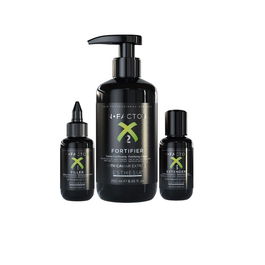 Maxy Look N.FACTOR KIT Filler Fortifier Extender - Reconstruye, Fortalece y Aporta Brillo al Cabello con Tecnología Nio Active y Componentes Reparadores