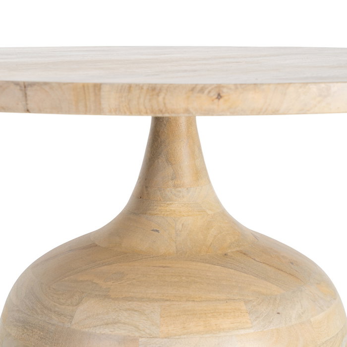 Mesita Natural Madera de Mango Salón 90 X 90 X 40 cm
