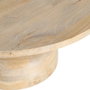Mesita Natural Madera de Mango Salón 90 X 90 X 40 cm