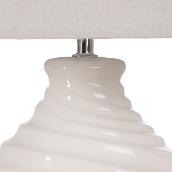 Lámpara Mesa Blanco Cerámica Iluminación 38 X 38 X 67 cm