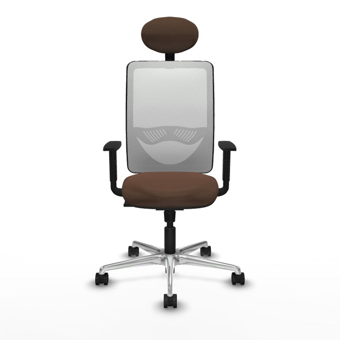 PIQUERAS Y CRESPO Silla de oficina Zulema con mecanismo Sincro, Marrón y Blanco PIQUERAS Y CRESPO Silla de oficina Zulema con mecanismo Sincro, Marrón y Blanco