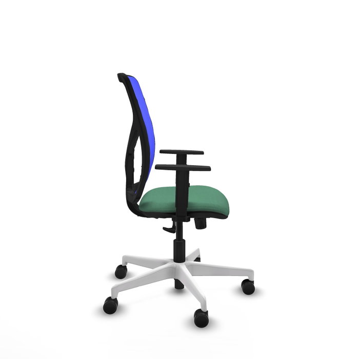 PIQUERAS Y CRESPO Silla de oficina Motilla con Mecanismo Sincro Verde esmeralda y Azul