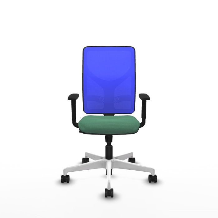PIQUERAS Y CRESPO Silla de oficina Motilla con Mecanismo Sincro Verde esmeralda y Azul