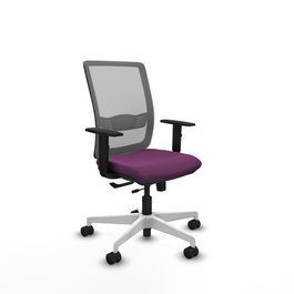 PIQUERAS Y CRESPO Silla de oficina Haches con mecanismo Sincro/Traslack, Morado y Gris