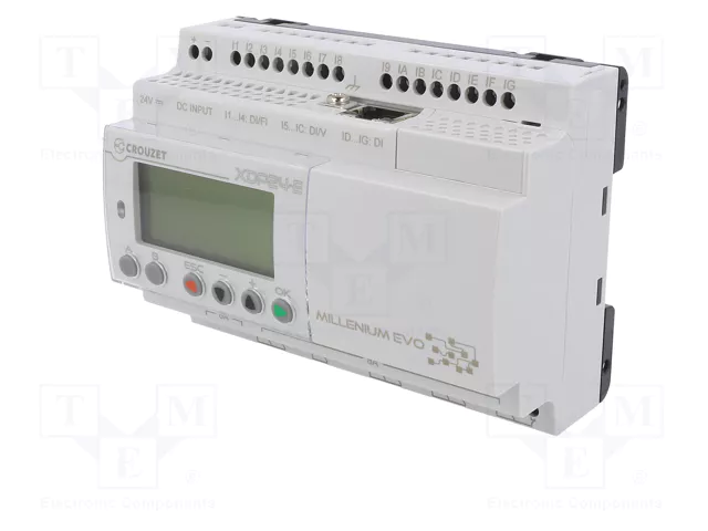 CROUZET Millenium Evo Relé Programable 24V DC 16 Entradas 8 Salidas