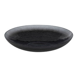 Ixia Centro de Mesa Negro de Cristal Decoración 39,50 x 39,50 x 7,50 cm
