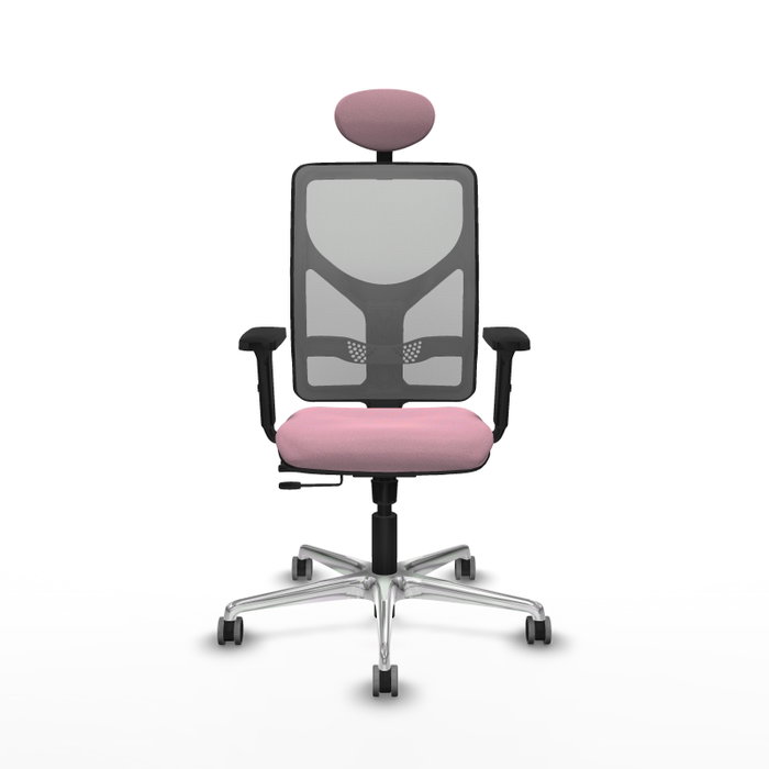 PIQUERAS Y CRESPO Silla de oficina Motilla Rosa y Gris