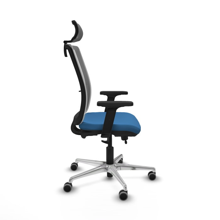 PIQUERAS Y CRESPO Silla de oficina Haches con mecanismo Sincro/Traslack Azul claro y Gris PIQUERAS Y CRESPO Silla de oficina Haches con mecanismo Sincro/Traslack Azul claro y Gris