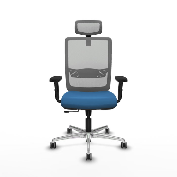 PIQUERAS Y CRESPO Silla de oficina Haches con mecanismo Sincro/Traslack Azul claro y Gris PIQUERAS Y CRESPO Silla de oficina Haches con mecanismo Sincro/Traslack Azul claro y Gris