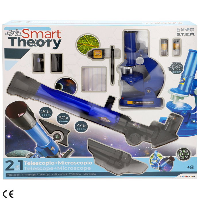 Smart Theory Set de telescopio y microscopio de juguete Smart Theory Set de telescopio y microscopio de juguete