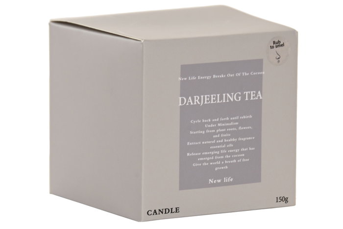 DKD Home Decor Vela Home Item Gris Oscuro 8x8x8 cm Aroma Darjeeling 30h
