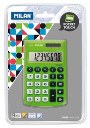 MILAN Calculadora de bolsillo Pocket Touch verde 10 dígitos