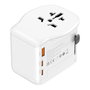 Simon Adaptador de Viaje Universal con 3 Puertos USB (1A+2C) y Carga Rápida 20W - Incluye Bolsa de Viaje