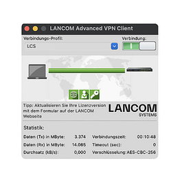 LANCOM Upgrade Advanced VPN Client para macOS, Licencia de Gestión de Redes en Alemán e Inglés para 10 Usuarios (Versiones 11 Big Sur a 15 Sequoia)