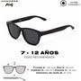 Hawkers Gafas de Sol ONE KIDS DARK para Niños, Cuadradas, Negro, Montura Nylon, UV400