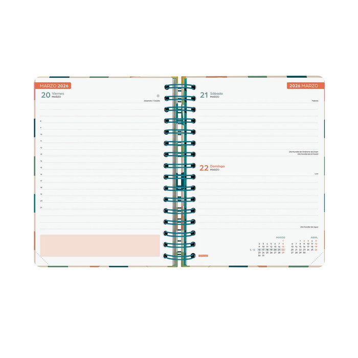 Finocam Agenda Escolar 2025-2026 Cosmo Kai 537070226 1 Día Página 155x212 con Goma