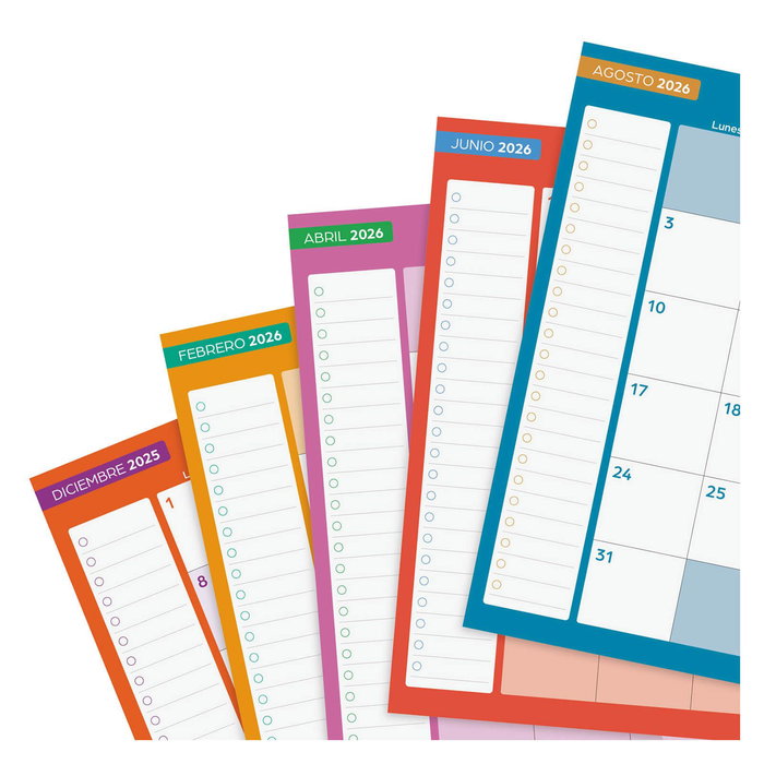 Finocam Agenda Escolar 2025-2026 Cosmo Kai 537070226 1 Día Página 155x212 con Goma