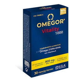 Omegor Vitality 1000 30 Perlas Aceite de Pescado Omega-3 con EPA y DHA