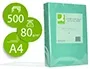 Q-connect Papel Color DIN A4 80 gr Verde Paquete de 500 Hojas
