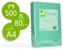 Q-connect Papel Color DIN A4 80 gr Verde Paquete de 500 Hojas