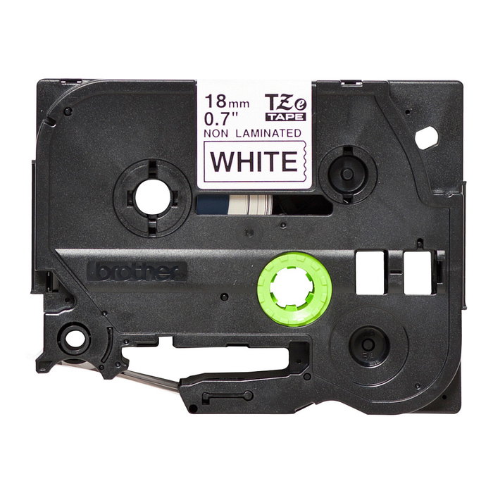 Brother TZE-N241 Cinta de Etiquetas, Tamaño 18 mm, TZ, 8 m, Negro sobre Blanco, P-Touch