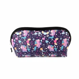 Oh My Pop Neceser Jelly Magic Multicolor Gran Capacidad Interior para Cosméticos y Cuidado Personal Cremallera Superior Forro Bolsillo 18x34x11 cm 7L PVC Poliéster