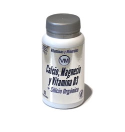 YNSADIET Calcio, Magnesio, Vitamina D3 y Silicio Orgánico 90 Comprimidos