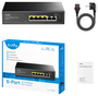 Cudy FS1006P Switch Fast Ethernet con PoE 6 Puertos 10/100 4 Puertos PoE 52V Negro
