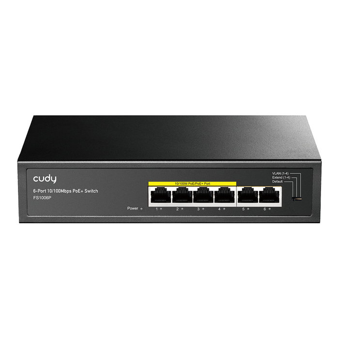 Cudy FS1006P Switch de 6 Puertos Fast Ethernet con PoE+