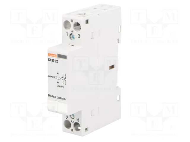 LOVATO ELECTRIC Contactor CN20 2-polar 20A 24VAC/24VDC LOVATO ELECTRIC Contactor CN20 2-polar 20A 24VAC/24VDC
