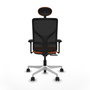 PIQUERAS Y CRESPO Silla de oficina Motilla Naranja y Negro