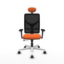 PIQUERAS Y CRESPO Silla de oficina Motilla Naranja y Negro