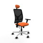 PIQUERAS Y CRESPO Silla de oficina Motilla Naranja y Negro