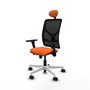 PIQUERAS Y CRESPO Silla de oficina Motilla Naranja y Negro
