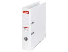 Esselte Archivador de Palanca N1 DIN A4 Lomo 75 mm Cartón Forrado Color Blanco