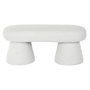 DKD Home Decor Descalzadora Poliéster Blanco con Bucle