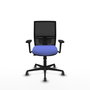PIQUERAS Y CRESPO Silla de oficina Yunquera con mecanismo Sincro/Traslack, Azul claro y Negro