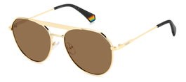 Polaroid PLD-6211-S-X-J5G Gafas de sol unisex con detalles dorados