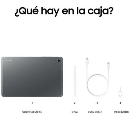 Samsung Tablet Galaxy Tab S10 FE 10.9" 12GB RAM 256GB Gris SM-X520NZAPEUB Octa-Core