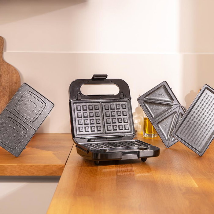 Cecotec Rock'n Toast 4in1 Sandwichera con 4 Placas Intercambiables